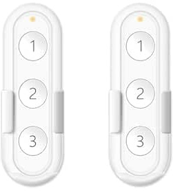 LoraTap ZigBee - Mando a distancia inteligente (2 unidades, color blanco, 3 botones, para módulos de conmutación de persiana tuya, compatible con aplicación Smart Life, fácil manejo, requiere ZigBee