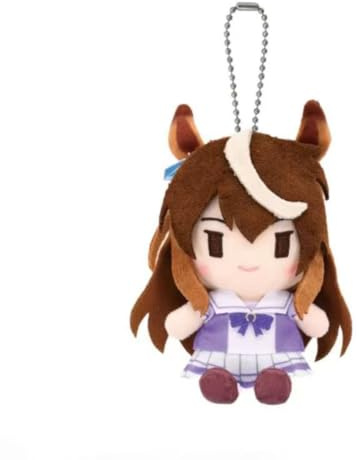Xinchangda Tamamo-Kreuz, Plüschfigur, Schlüsselanhänger, Anime, Oguri-Kappe, weich, gefüllte Figur, Schlüsselanhänger, niedlicher Cartoon-Taschen-Anhänger, Auto, Sofa, Dekoration, Geschenke, 12 cm