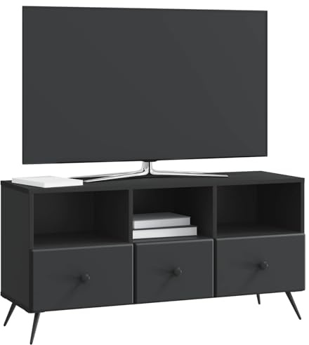 vidaXL TV-Schränk Schwarz 102 x 34,5 x 50 cm Holzwerkstoff