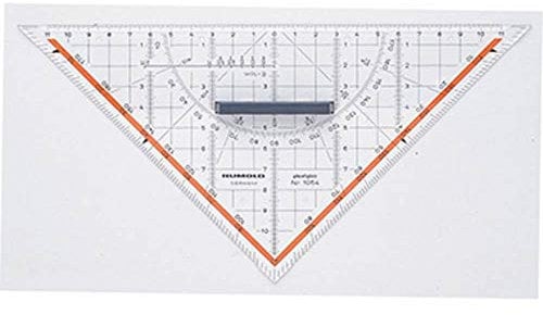 Rumold Geometriedreieck 1054 Transparent Laenge der Hypotenuse: 25cm