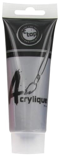 CTOP Peinture Acrylique Mate argentée Tube 75 ML