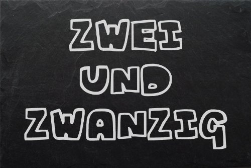 Schiefertafel mit wetterfester Lasergravur des Motives Hausnummer-003 und Ihrem Text/Daten in der gewünschten Schriftart von LaserArt24
