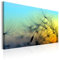 B&D XXL - Wandbilder XXL Pusteblume 90x60 cm 1 tlg - Wand Deko Vlies Leinwand Bilder Groß Wanddeko Wohnzimmer Schlafzimmer Kunstdrucke - Natur Blumen Löwenzahn im Sonnenuntergang