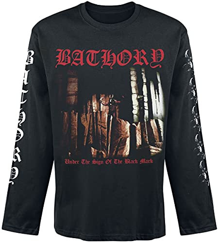 Bathory Under The Sign Männer Langarmshirt schwarz M 100% Baumwolle Band-Merch, Bands