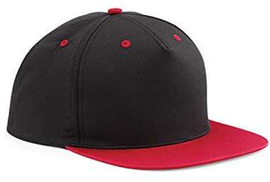 Beechfield - 5 Panel Contrast Snapback - Elegant Design - Black/Fuchsia