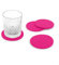 Oblique Unique® Filzuntersetzer rund 4er Pack für Tisch und Bar - Glasuntersetzer Untersetzer aus Filz (Pink)