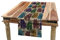 ABAKUHAUS Tätowieren Tischläufer, Bunte Katzen, Esszimmer Küche Rechteckiger Dekorativer Tischläufer, 40 x 180 cm, Lila Beige