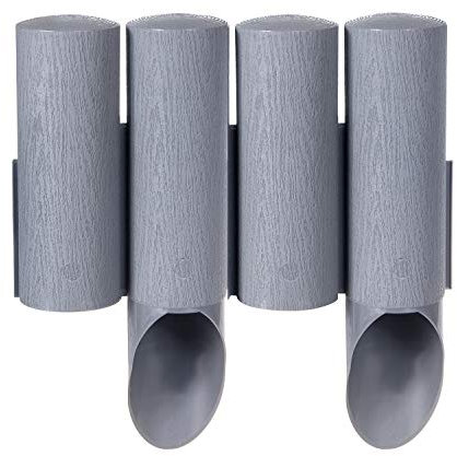 Cellfast Palissade de Jardin Plastique Effet Bois Graphite (6,9 m (3))