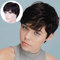 Becus Echthaar Perücke Damen Kurz Pixie Cut Kurzes Glattes Geschichtetes Kurzhaarperücke Schwarz mit Kurzen Haaren für Tägliche Partykleidung, Kostüm Party(Natürlich Schwarz # 1B)