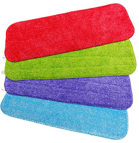 Ulable 4 Pack Spray Mop Heads, Microfiber Replacement Reveal Mop Cleaning Pad Cleaning Heads for Wet and Dry Floor Cleaning, Great on all types of Hard Floor