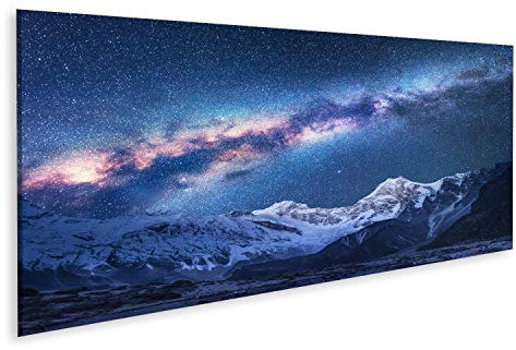 islandburner Bild auf Leinwand Weltraum Milchstraße Berge Fantastische Aussicht Sternenhimmel Nacht Nepal Himal Bilder Wandbilder Poster