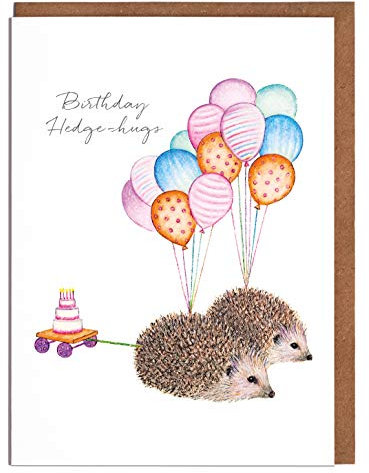 Lottie Murphy Igel-Geburtstagskarte – 'Birthday Hedge-Hugs' – Geburtstagskarte für Frauen – Karte für sie