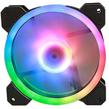 Gelid Stella 120mm Dual Ring ARGB Fan - 4.72 x 4.72 x 1mm - PC Cooling Fan - Compatible with Desktop - 5V 5W 1600RPM 20dB