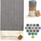 SMYRNA TURKISH COTTON Herringbone Series Beach Towel |180 x 90cm 100% Cotton | Extra Large Wearable Turkish Bath Towel | Made in Turkey | No Shrink | Premium Luxury - Dark Grey