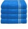 Schiesser Frottier Handtuch Skyline Color im 4er Set | 100% Baumwolle aus nachhaltiger Produktion | saugstark, weich, farbecht | 50x100cm | Royalblau