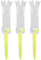 Alvinlite 3 Stück Golf Tee Kunststoff Driver - 85mm Premium Golftees Golf Zubehör, Faltbare Training Golf Tee, Unzerbrechliche, 3,3zoll, Gelbe