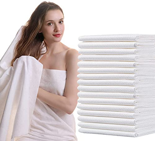 rngwaper 25pcs Toalla de Baño Desechable, 70 x 140cm Toallas De Ducha Desechables, Toalla Engrosada Desechable para Viajes Hoteles Campings Salones de Belleza SPA
