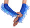 GEMILY Lange fingerlose Paillettenhandschuhe Tüll Sparkle Party Handschuhe Mode Garn Fee Cosplay Party Handschuhe für Frauen und Mädchen, Blau (dunkel), Einheitsgröße
