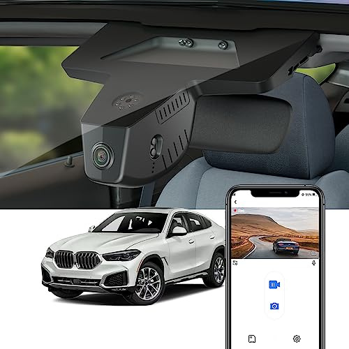 Fitcamx Dashcam 4K Geeignet für BMW X6 2020-2023 G06 (HD2-6247), OEM Factory Look, Autokamera 2160P UHD Video, WiFi & APP, Loop-Aufnahme, G-Sensor, WDR Dashcam mit akku, Plug & Play, 64GB Karte