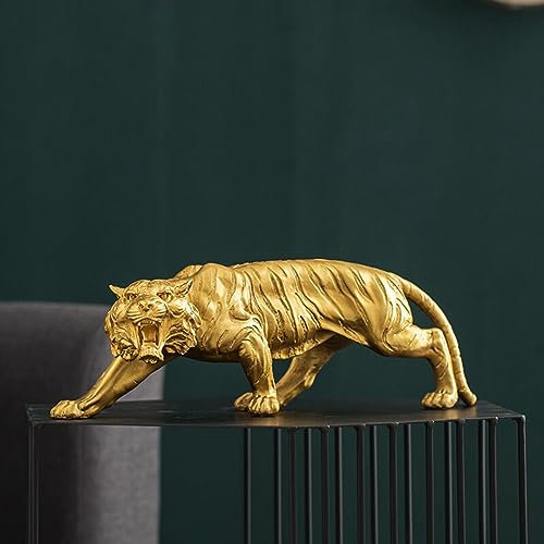 39,9 cm große Tigerstatue Figur Skulptur Sammlerstück Geschenke für Tigerliebhaber Büro Wohnkultur Schreibtisch Zubehör Dekoration Gartenfiguren Outdoor Decor