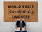 World's Best Grandparents Live Here Doormat,Home Decor,Grandparents Gift,Door mat,Front Doormat,Non Slip Floor Mat for Home Bathroom Kitchen Entrance 36X24 Inch