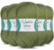 Wollidu Sina Wolle zum Stricken und Häkeln 500g Premium Strickwolle/Häkelwolle Set OEKO-TEX zertifiziert 5 x 100g/170m 80% Polyacryl 20% Schafwolle mulesing-frei - Grün