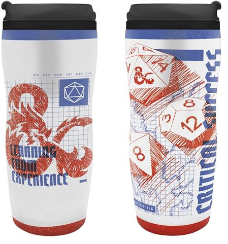 ABYSTYLE - Dungeons and Dragons - Travel Mug Sketch of Dice, ABYTUM086