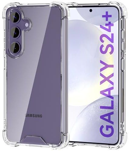 for Samsung Galaxy S24+ / S24 Plus Case, Clear Shockproof Protective S24Plus Phone Cases, Transparent Cover for Samsung S24 Plus 5G