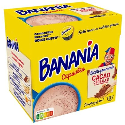 12 Capsules compatibles Dolce Gusto BANANIA LOT DE 4 Boites