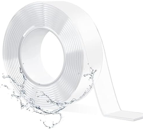 Tape Double Sided Tape Heavy Duty, Strong Sticky Mounting Tape, Multipurpose 2 Clear Traceless Washable Removable for Kitchen, Party, Paste Photos Posters6, Carpet. (2mmx20mmx1m. 1meter)