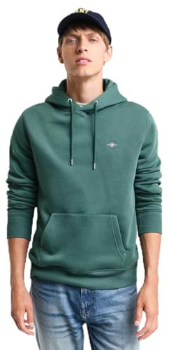 GANT REG Shield Hoodie, Woody Green, XXL