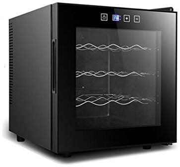 Suuim Refrigerador para vinos, refrigerador para vinos Independiente, Puede Contener 16/12/20 Botellas, refrigerador de Zona única con Puerta de Vidrio, Enfriador de Cocina, Barra para el hogar (TL49