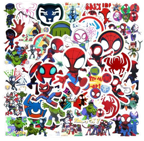 yumcute 50 Stück Cartoon Aufkleber Kinder,Cute Vinyl Wasserfeste Stickers für Skateboards, Bottle, Tablets, Schultaschen, Türen, Kinder Kindergeburtstag Deco für Teenager Mädchen Jungen