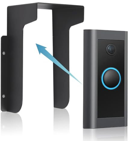 KACPLY for Ring Doorbell Cover Weatherproof-Anti-Glare Rain Steel Cover for Sun and Weather Protection forRing1/2/3/4/2020/ProB