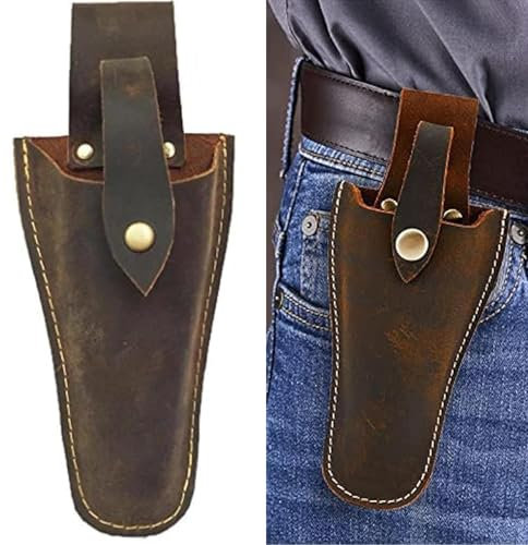 Secateurs Holster, Garden Pruning Pliers Shears Secateurs Scissors or Knife, Sturdy Craftsmanship Tool Belt Accessory Sheath, Tool Belt Pouch, Tool Gifts for Men Dad Husband Boyfriend Him