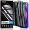 AYWLPP Privacy Screen Protector for iPhone 12 Mini Accessories, Anti-Spy Tempered Glass Film, Ultra Durable 9H Hardness, Anti-Scratch, Bubble-Free, Easy Installation, 3-Pack Each