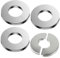 4 piezas de brida dividida de pared, placa de escudo de tubo de acero inoxidable autoadhesiva, collares de tubería de baño para grifo de radiador, tubo de drenaje, 42 mm