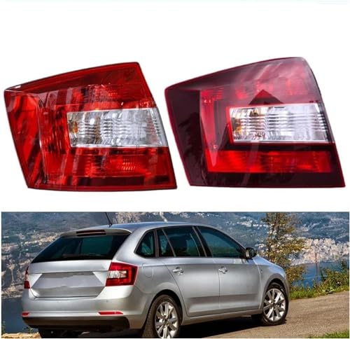 CSYKKL Auto Rückleuchten Rücklicht für Skoda Spaceback 2014-2019,Rücklicht Links und Rechts,Bremslicht und Signallicht hinten Komplettsatz Ersetzen Zubehör,D/Black Right