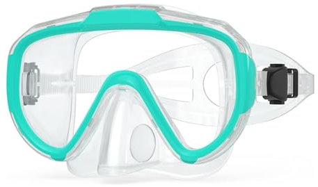Masque de Plongée Enfant,Lunettes de Plongée Enfants Masque de Snorkeling Masque de Natation Enfants Snorkeling 180°View en HD Verre Trempé pour 4-12 Ans Garçons Filles