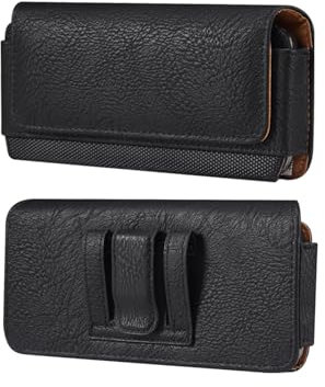Riñonera Cintura Cuero Compatible con Samsung Galaxy Z Fold 7/6/5/4/3/Z Fold, Funda Cinturón Cuero Celular Horizontal Bolsa de Cintura Bolsillo Smartphone Carcasa Compatible con Huawei Mate XS/X3/X2