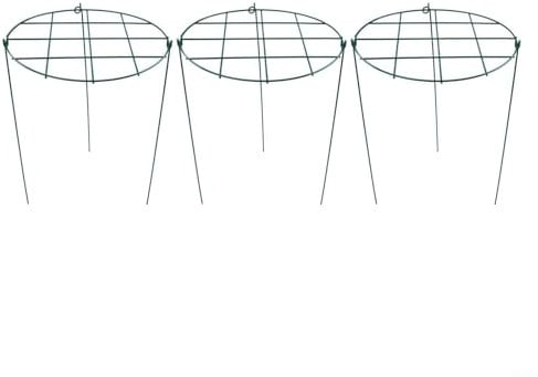 Metal Ring Stands for Climbing Plants Set of 3 Reliable For Garden Supports (Grid type)