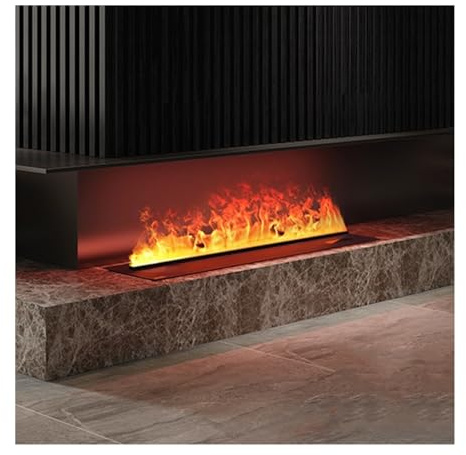 Elektrischer Kamin 3D-Zerstäubungskamin Heim-Gewerbe-Luftbefeuchter Simulation Flamme Dekorativer elektronischer Kaminkern Wohnzimmer Kamin(1.0m,Single Color)