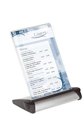 Durable 853119 Tischaufsteller Presenter Flexo A5 1 Stück transparent