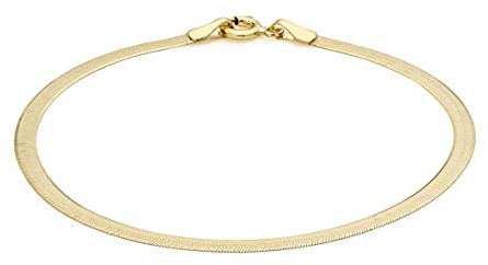 CARISSIMA Women's 9 ct Yellow Gold Quad Herringbone Bracelet of 18 cm/7 inch
