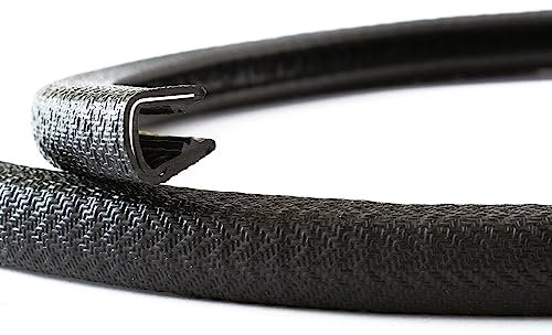 EUTRAS [10m] Kantenschutz 8-10 mm schwarz – hält ohne Kleber – perfekt für Bleche und Möbelkanten – schützt und entschärft Kanten – Industriequalität Made in Germany