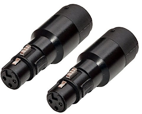 2er Set Lautsprecher Adapter XLR female Buchse auf Speaker Buchse 4-polig