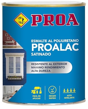Esmalte Laca al poliuretano Proalac. Blanco. 750 ML. Pinta tus muebles de cocina, radiadores, madera o metales con la máxima calidad. Valido para interior y exterior. Proa.