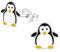 Laimons Mädchen Kids Kinder-Ohrstecker Ohrringe Kinderschmuck Pinguin Vogel Seevogel 6mm schwarz weiß aus Sterling Silber 925