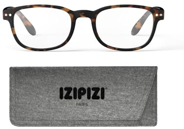 IZIPIZI Lesebrille #B READING Tortoise +3 Dioptrie rechteckig, Lesehilfe für Presbyopie mit Flex Bügeln und Soft Touch Rahmen, Unisex Brille für klare Nahsicht