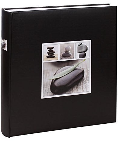 Stones Fotoalbum in 30x30 cm 100 weiße Seiten Jumbo Foto Album: Farbe: Schwarz